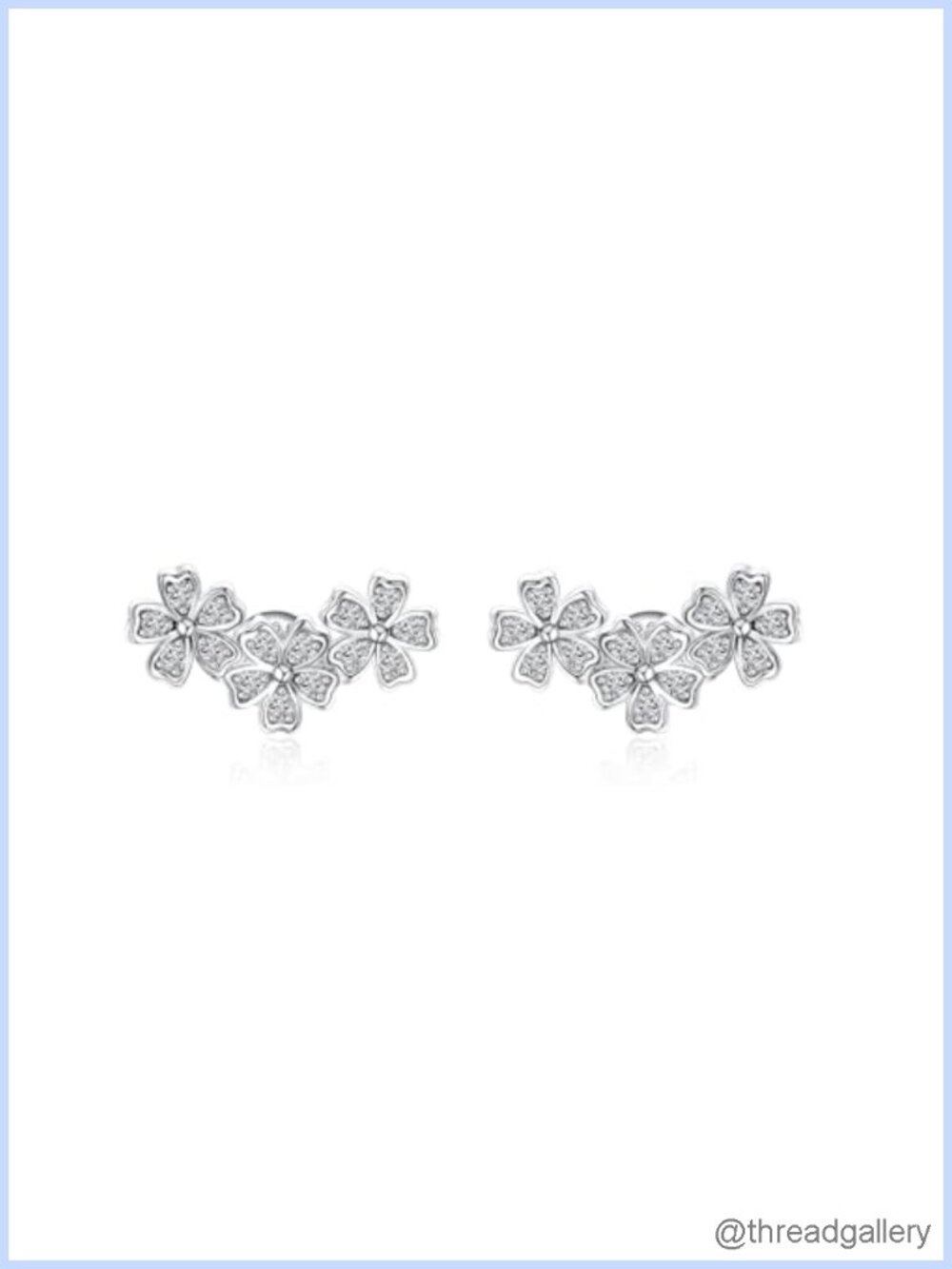 Moissanite Stud Earrings 925 Sterling Silver 18k White Gold Plated